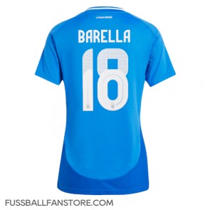 Italien Nicolo Barella #18 Replik Heimtrikot Damen EM 2024 Kurzarm